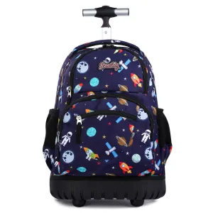seastig 16 inch Navyblue Space Rolling Backpack for Kids