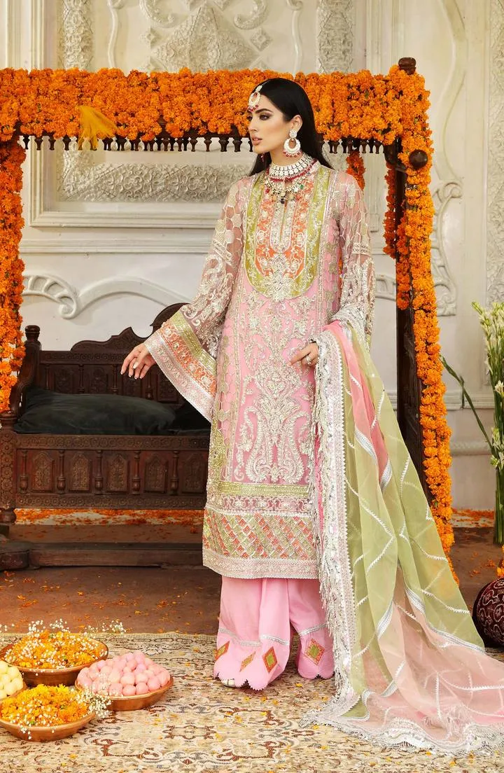 SFD0050 ARIA | Shamrock Premium Resplendent Luxury Wedding Collection 2021 | Unstitched Embroidered Organza  Suits