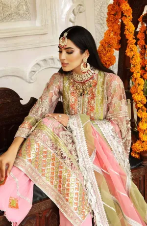 SFD0050 ARIA | Shamrock Premium Resplendent Luxury Wedding Collection 2021 | Unstitched Embroidered Organza  Suits