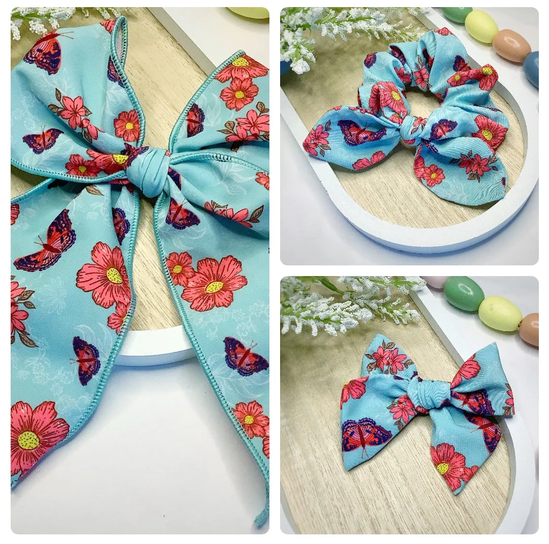 Shabby Chic Butterfly Bow Strip and Scrunchie Collection
