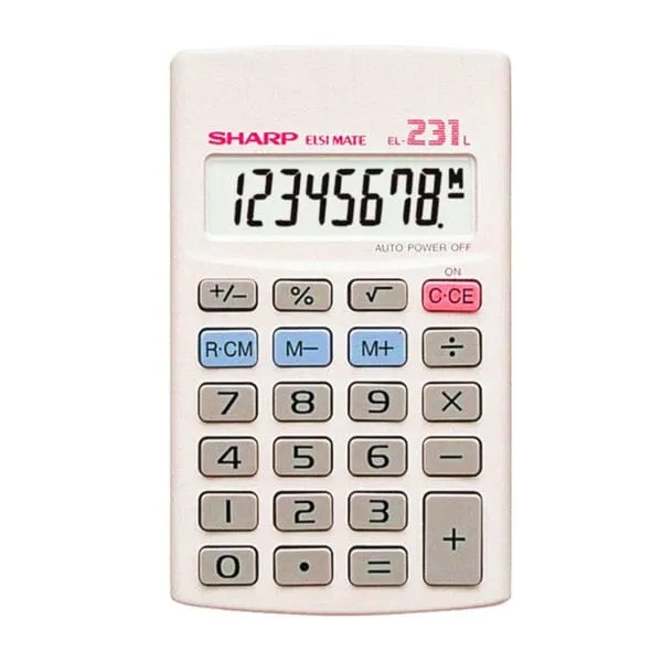 Sharp Basic 8 Digit Calculator EL231LB