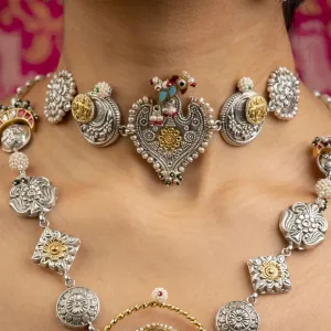 Sheetal Zaveri   I   Roop Choker Hancrafted Earrings, Natural pearls used.  SZ-C4
