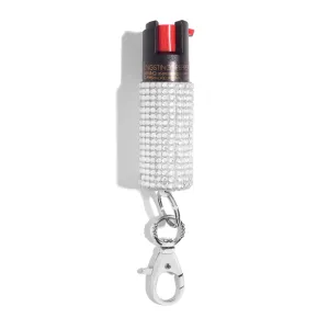 Silver Rhinestone Pepper Spray