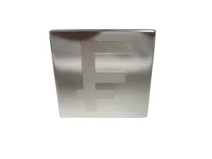 Silver Toned Etched Swiss Franc Currency Sign Adjustable Size Fashion Ring