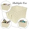 Simplify Large Woven Strap Tote, Ivory