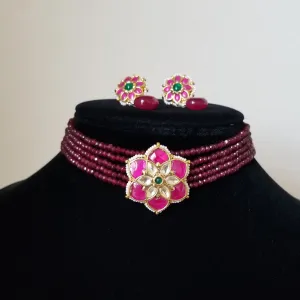Sitara Pachi Kundan Choker Set With Gold Plating