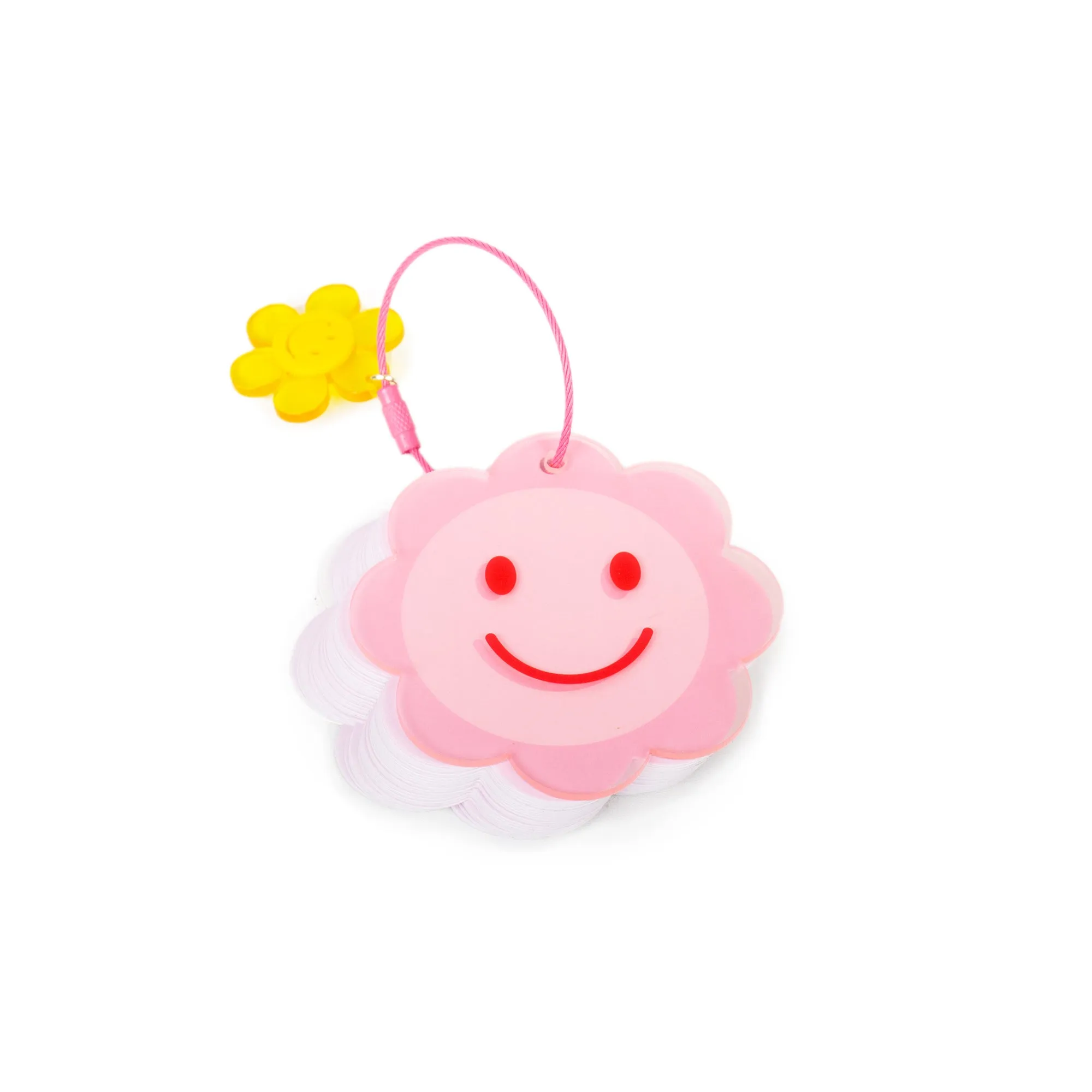 Smile Flower Mini Portable Notepad Pink