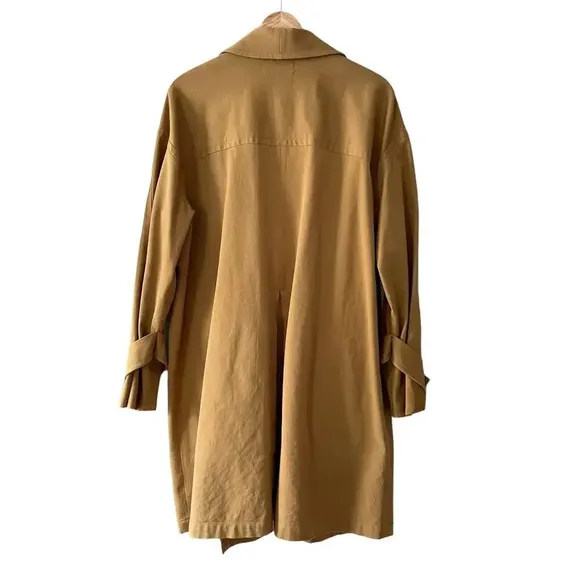 Something Navy Easy Oversize Trench Coat Overcoat in Tan Bronze Camel Size M