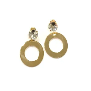 Sovereigns fashion mood earrings brass gold finish 24kt zircon j4889
