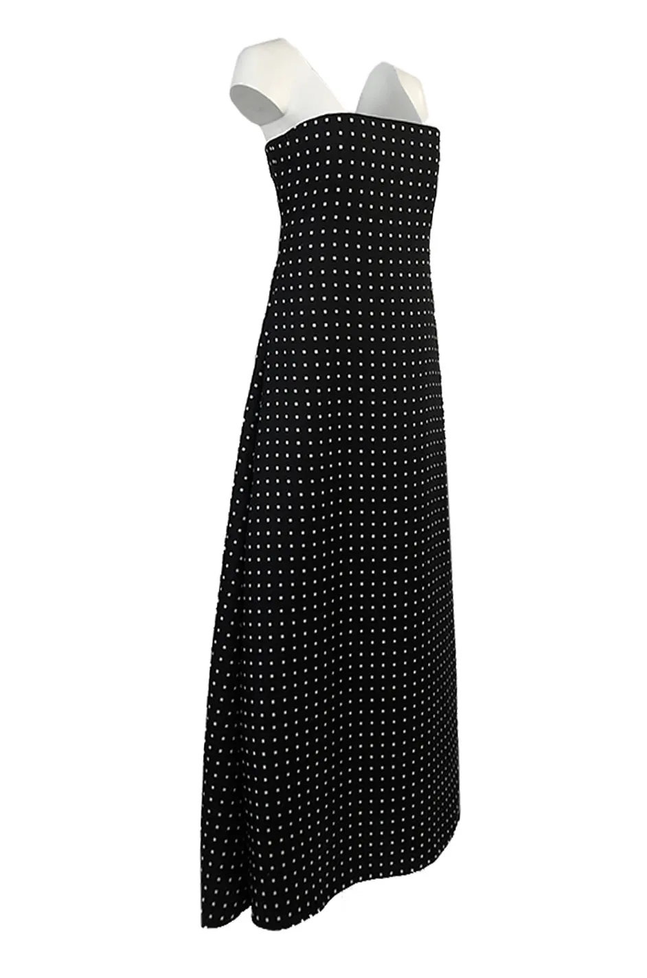 Spring 2000 Yves Saint Laurent by Alber Elbaz Black & White Strapless Dress