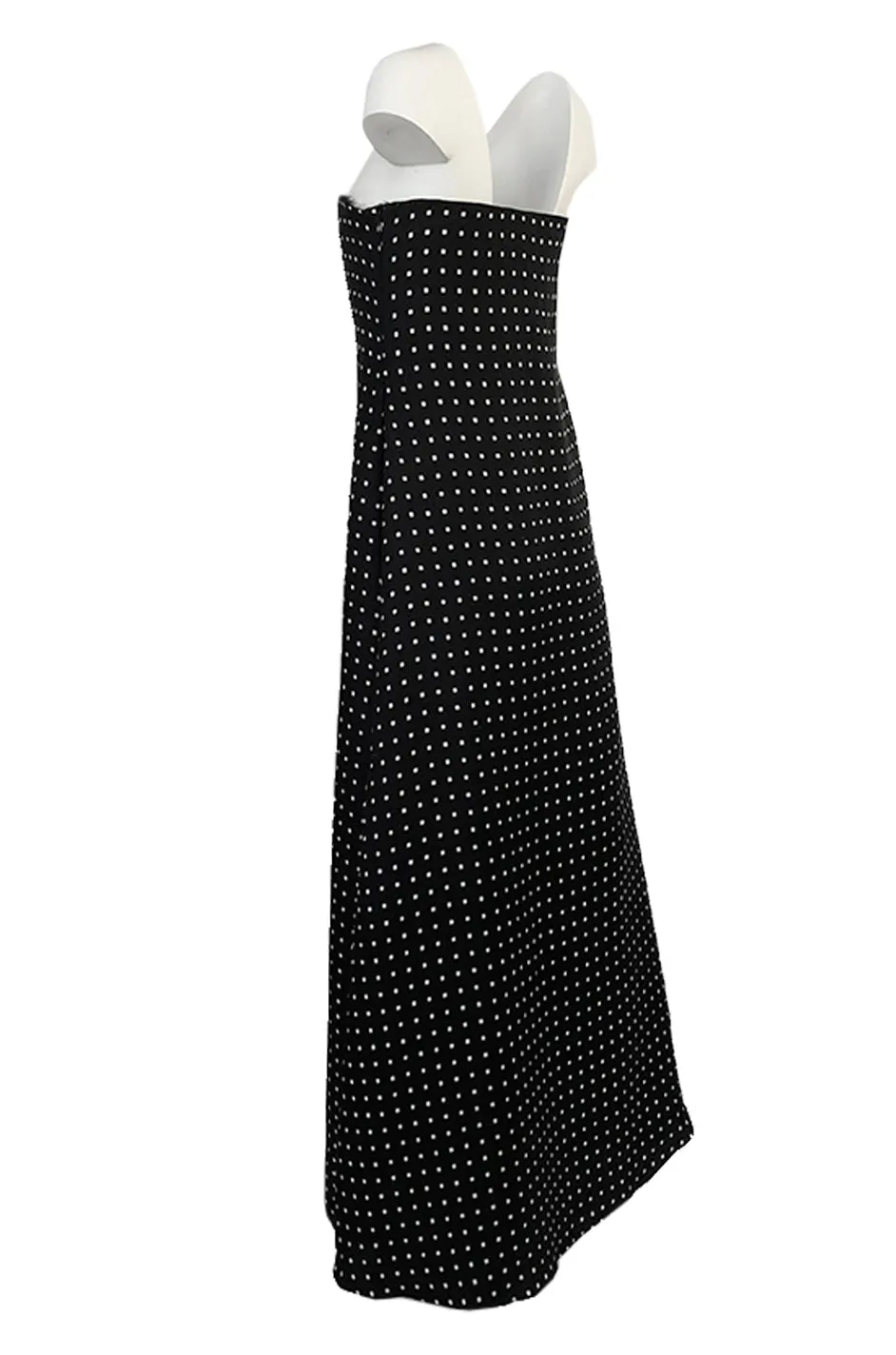 Spring 2000 Yves Saint Laurent by Alber Elbaz Black & White Strapless Dress