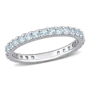 Stackable Ring 10K White Gold Sky Topaz