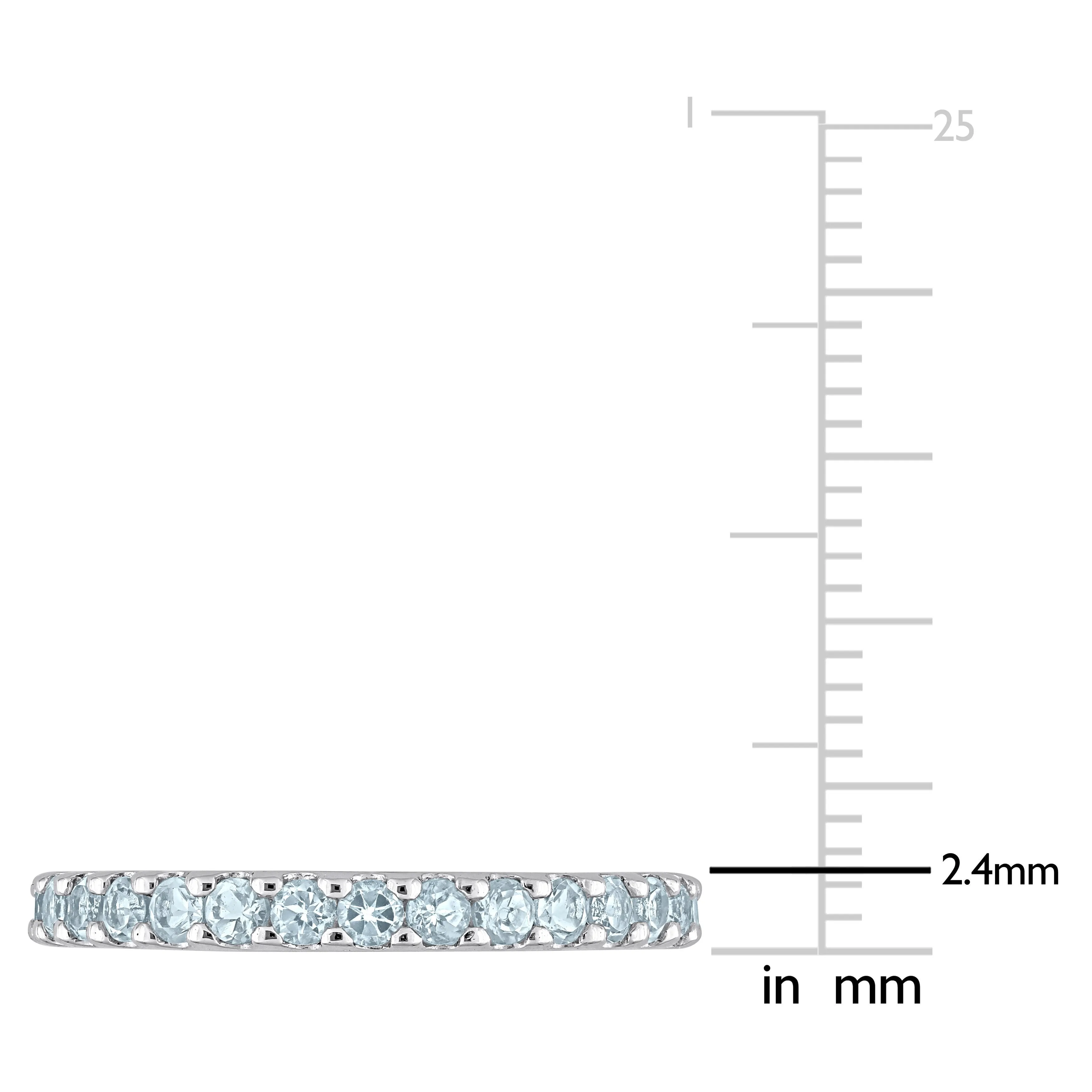 Stackable Ring 10K White Gold Sky Topaz
