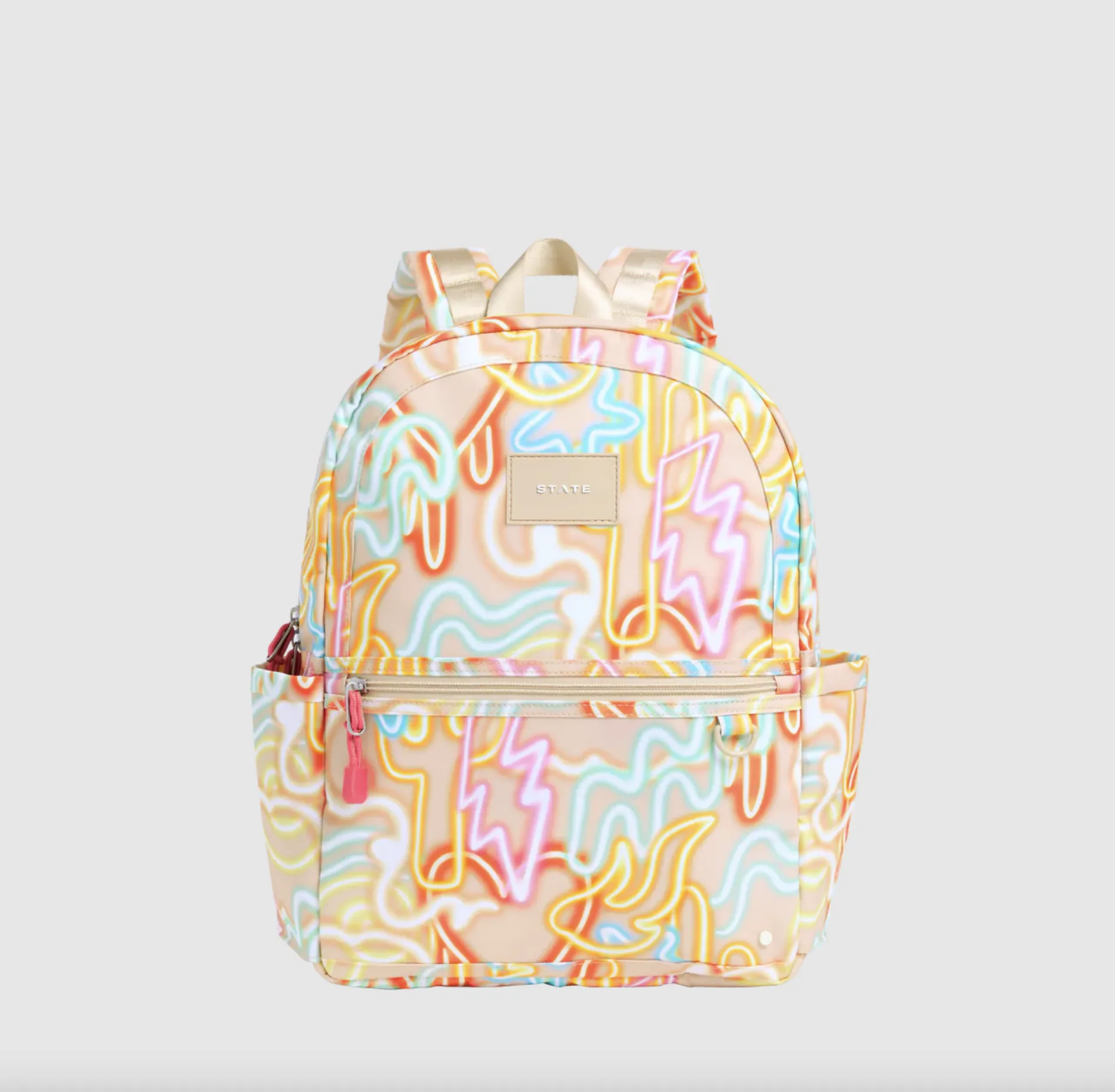 State Bags - Kane Double Pocket Backpack - Oversized Neon