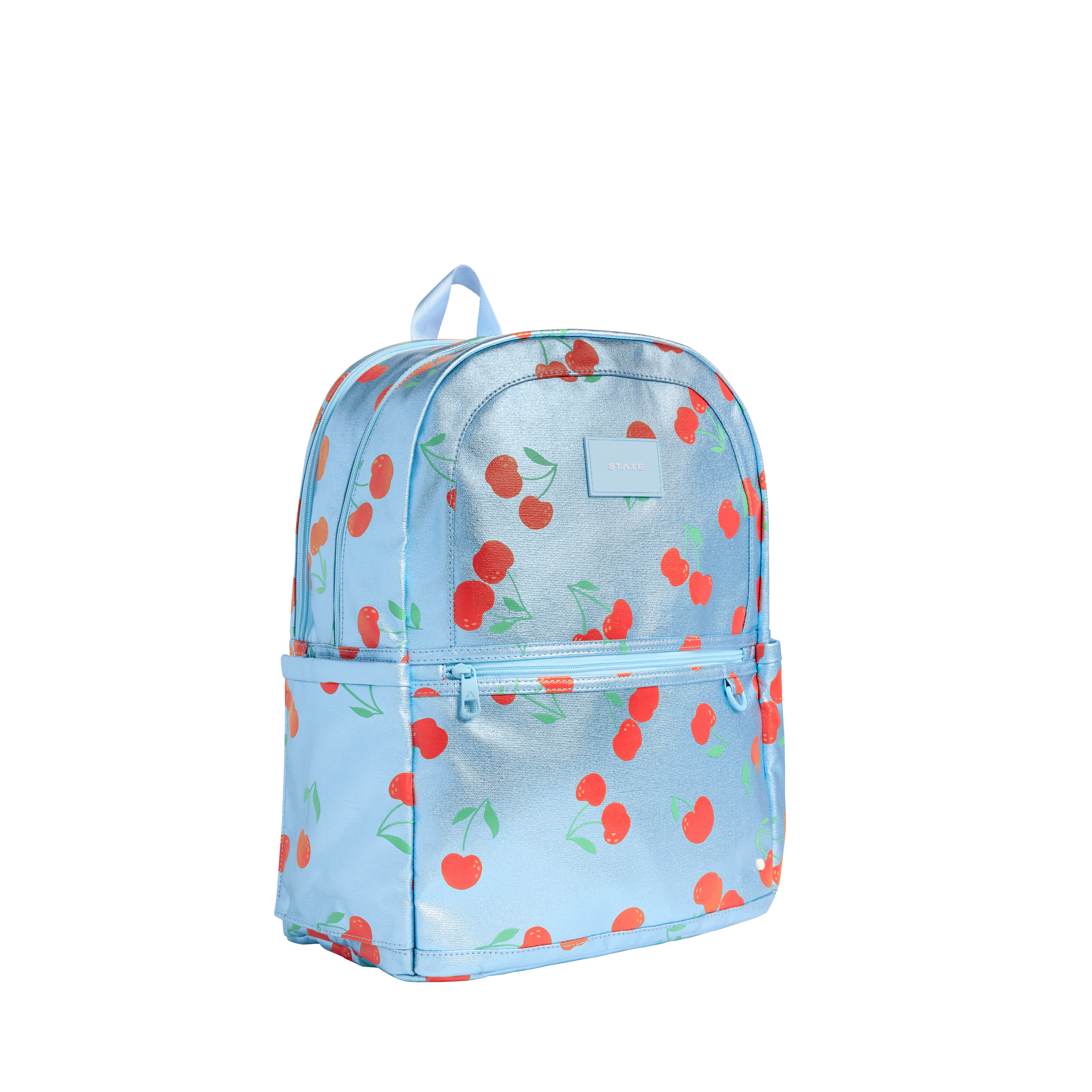 State Bags Kane Double Pocket Large Backpack - Blue Cherries