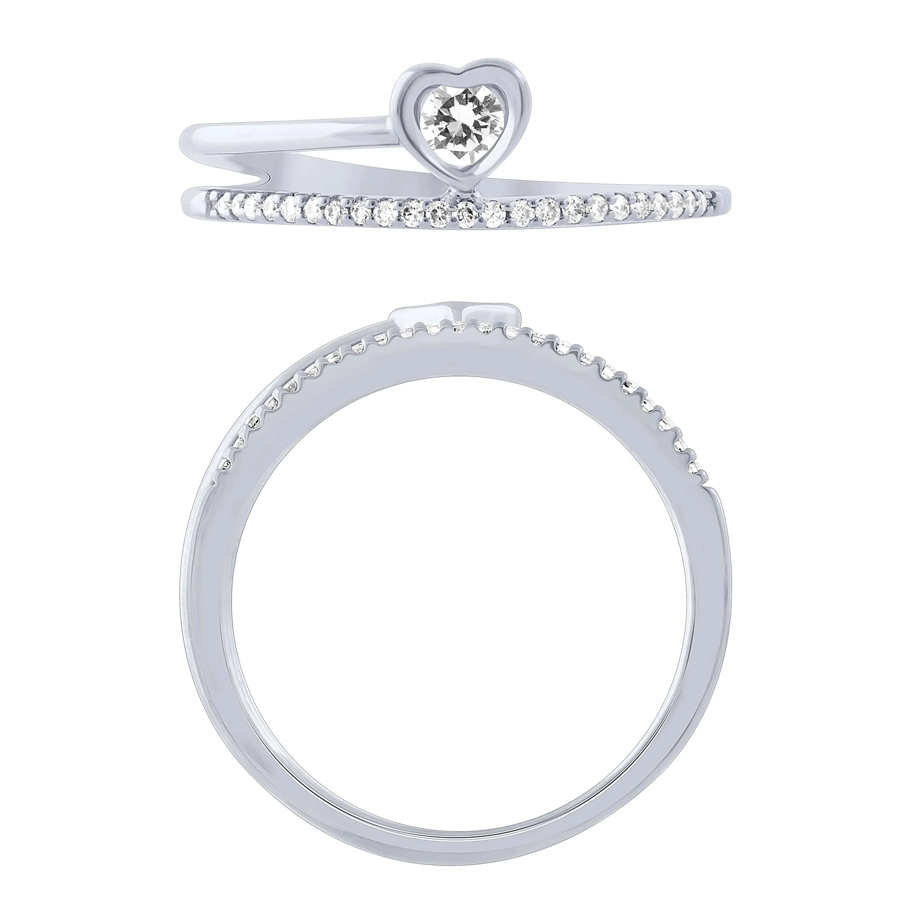 Sterling Silver 0.16Ctw Fashion Ring