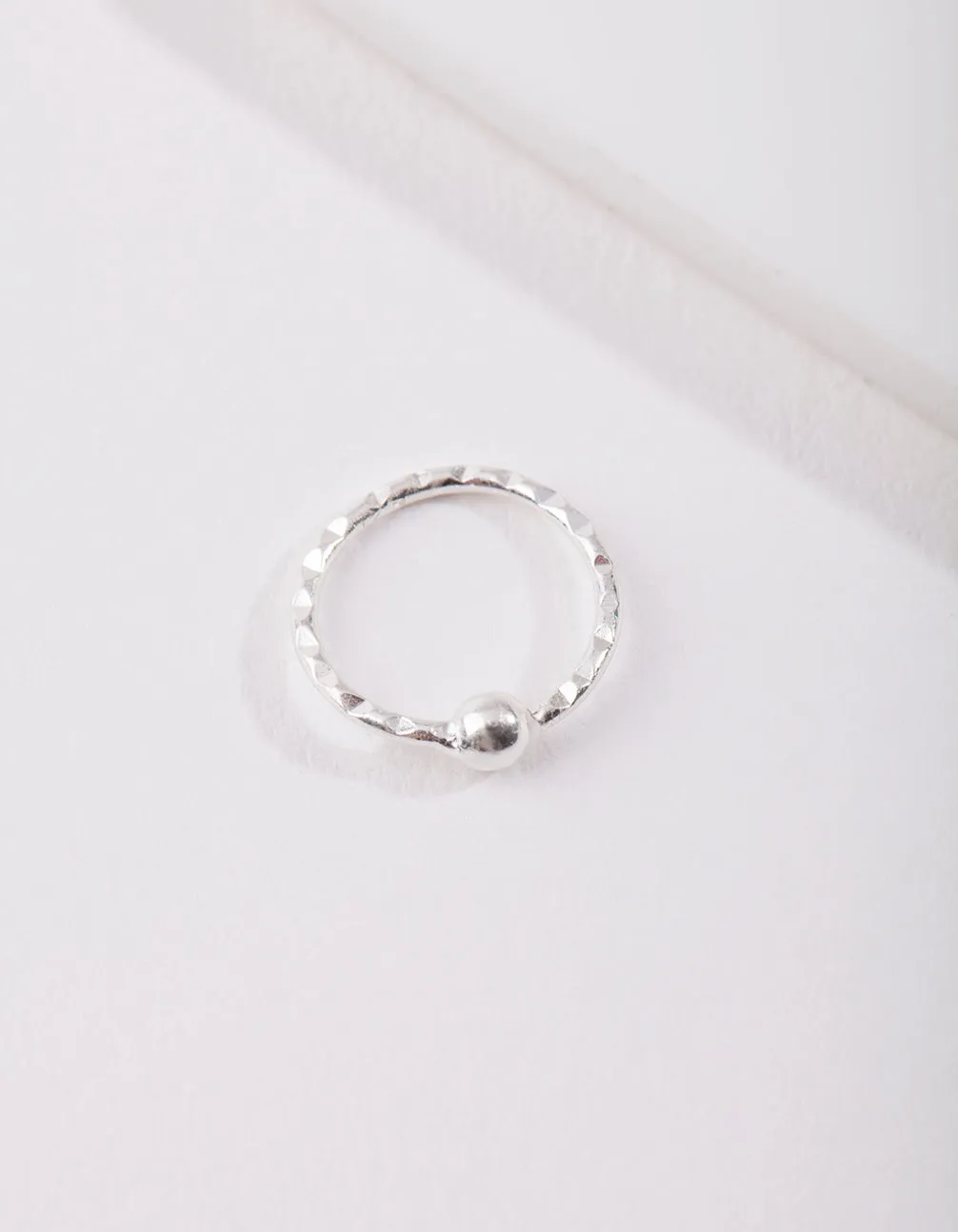 Sterling Silver Diamond-Cut Nose Ring