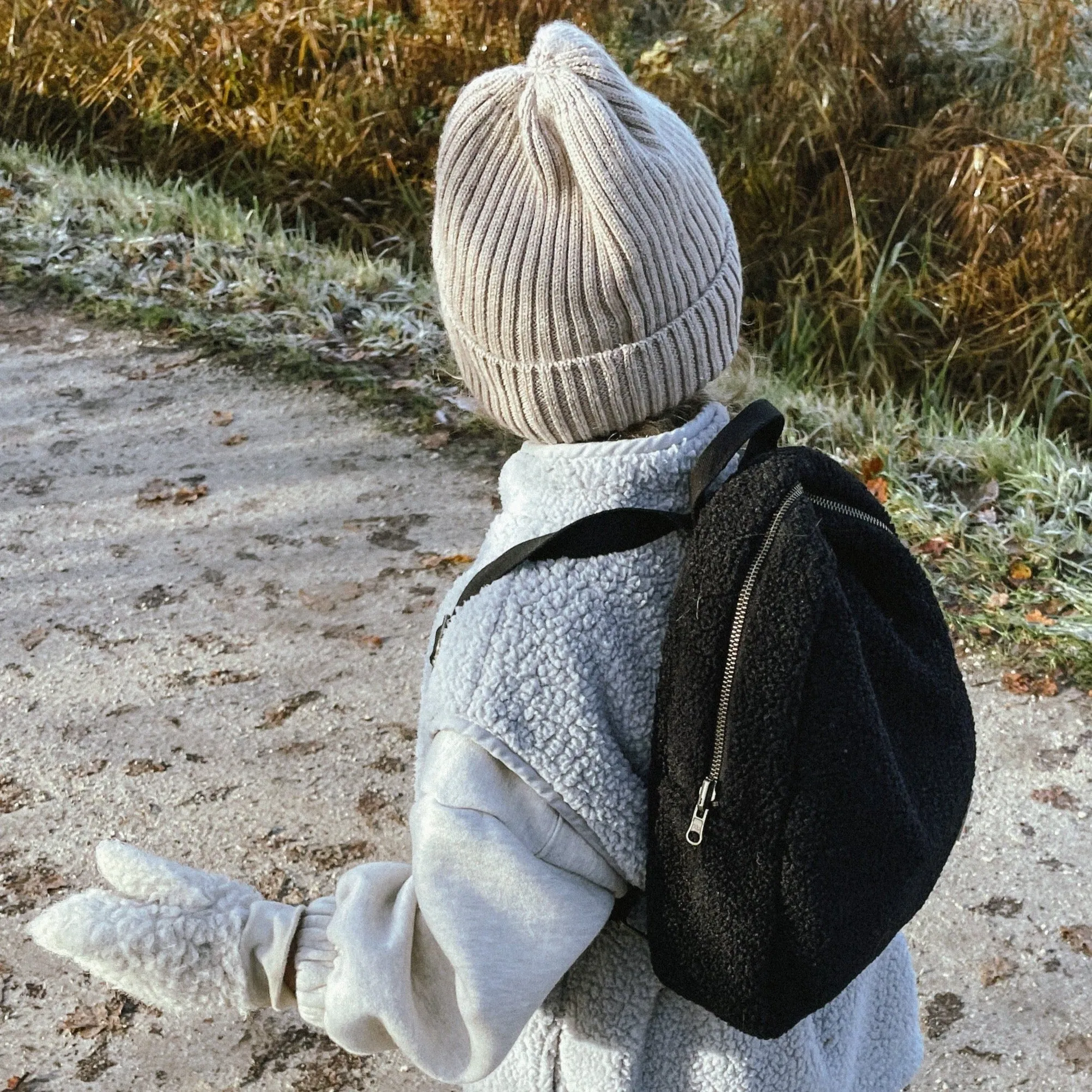 Studio Noos Teddy Backpack Rucksack (Black Teddy)