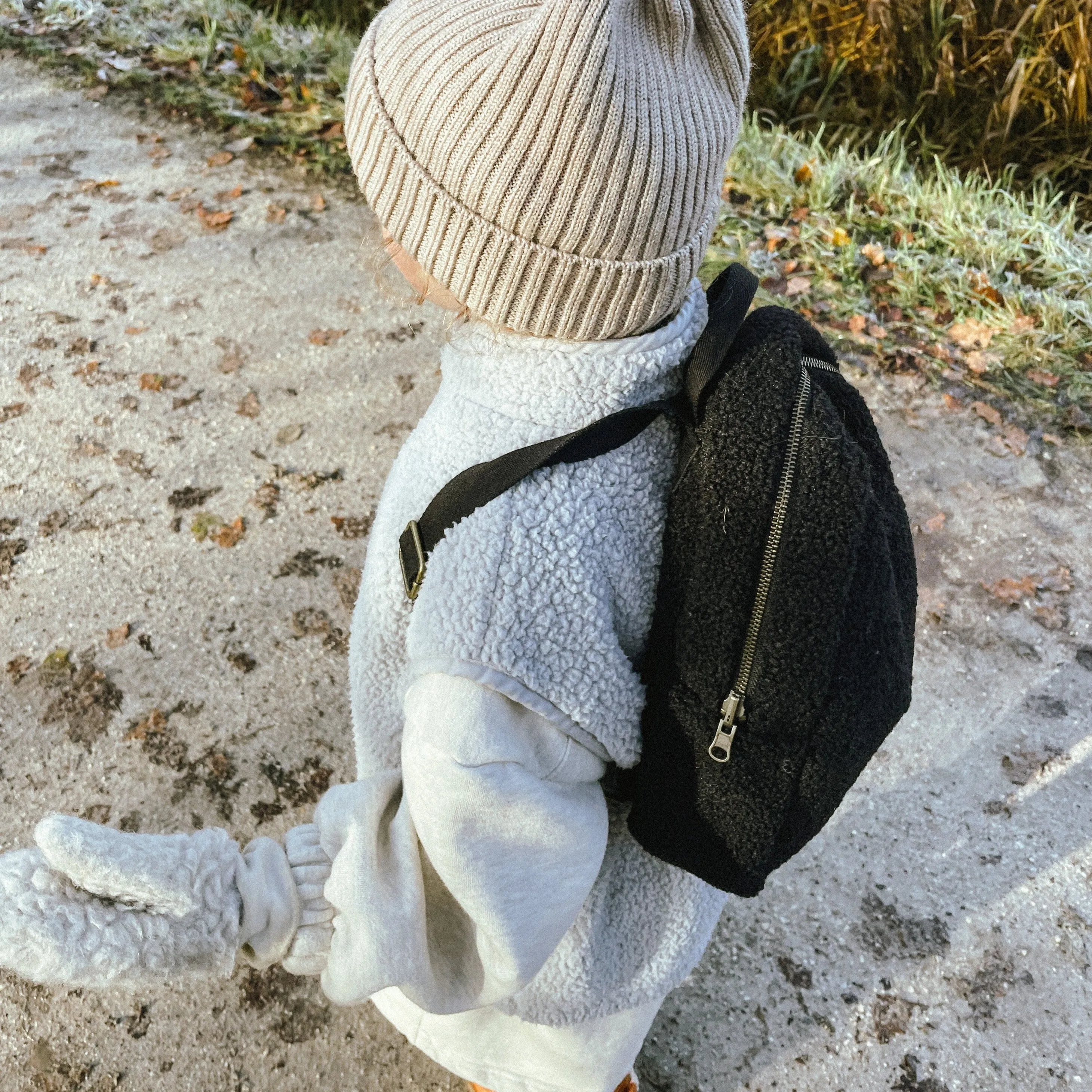 Studio Noos Teddy Backpack Rucksack (Black Teddy)