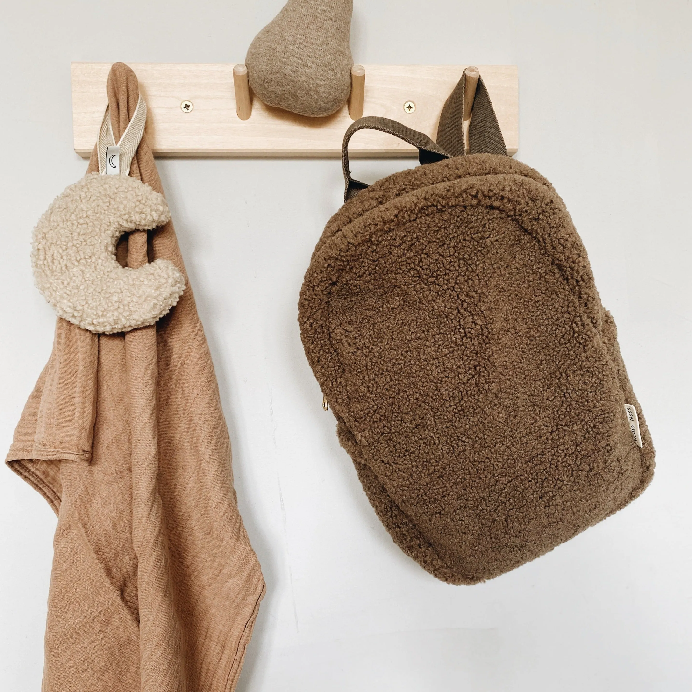 Studio Noos Teddy Backpack Rucksack (Brown Teddy)