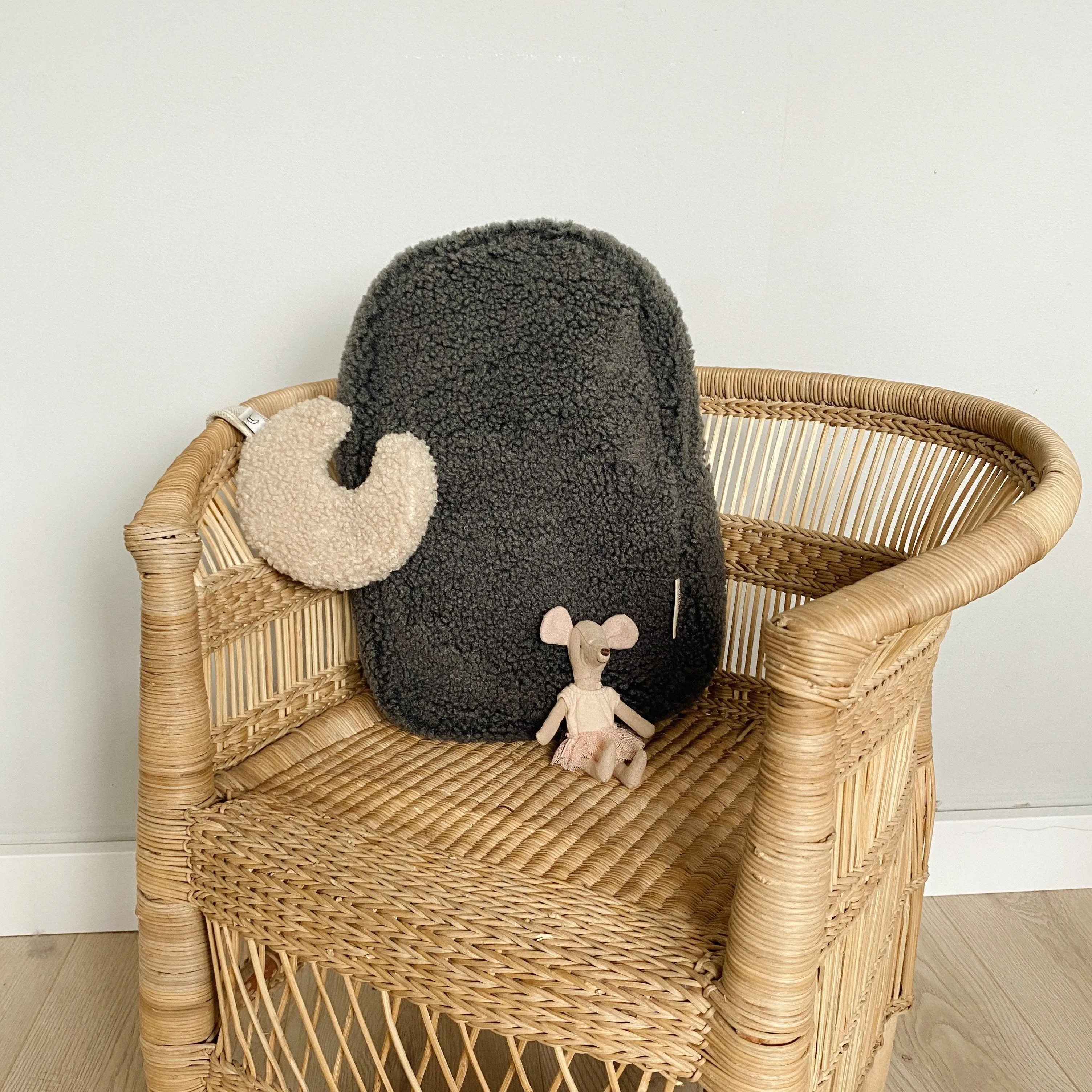 Studio Noos Teddy Backpack Rucksack (Dark Grey Teddy)