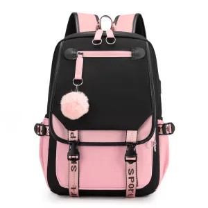 Stylish Latest Luminous USB Charge Backpack For Ladies