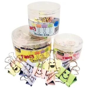 Suremark Smiley Face Binder Clips 25mm