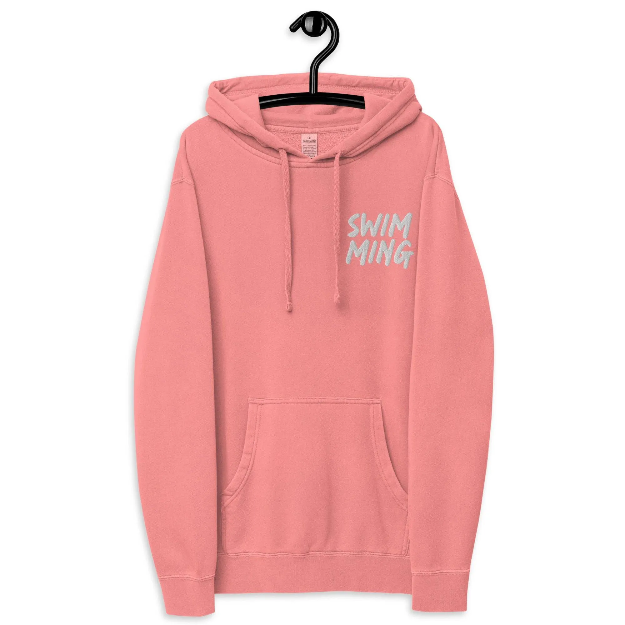 Swimming Premium Heavyweight Pigment-Dyed Embroidered Hoodie