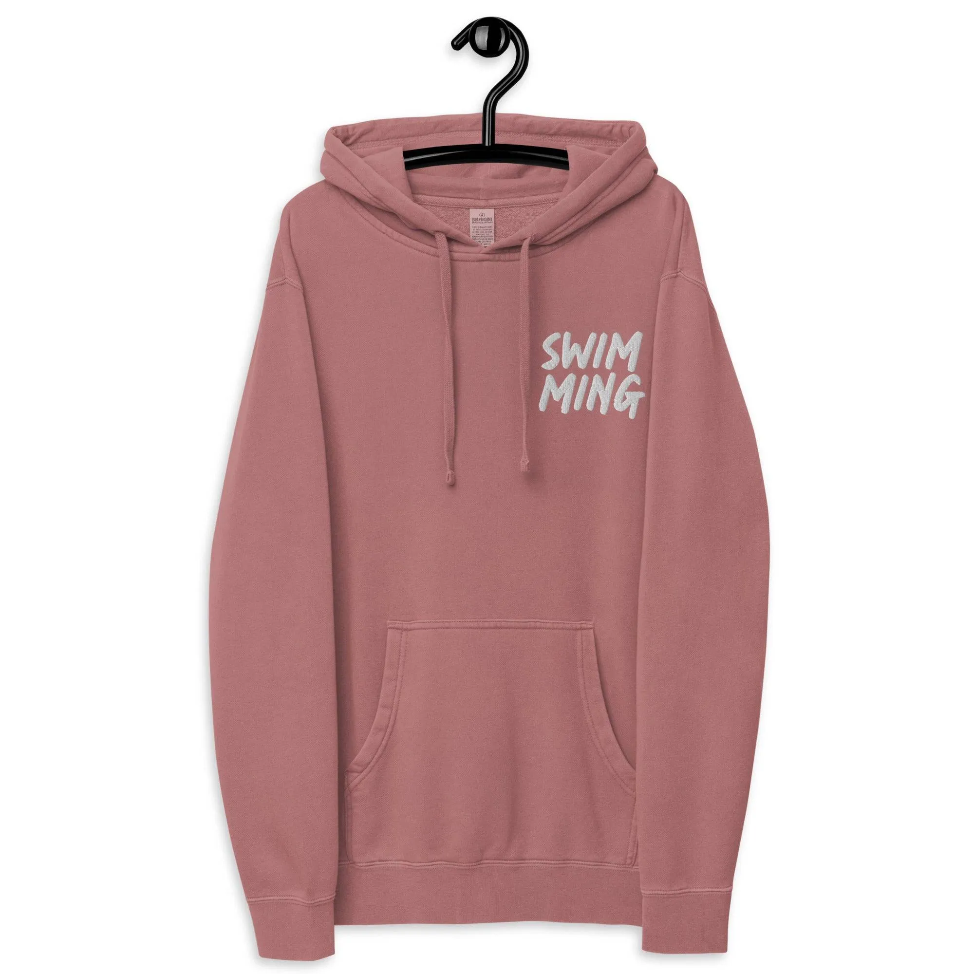 Swimming Premium Heavyweight Pigment-Dyed Embroidered Hoodie