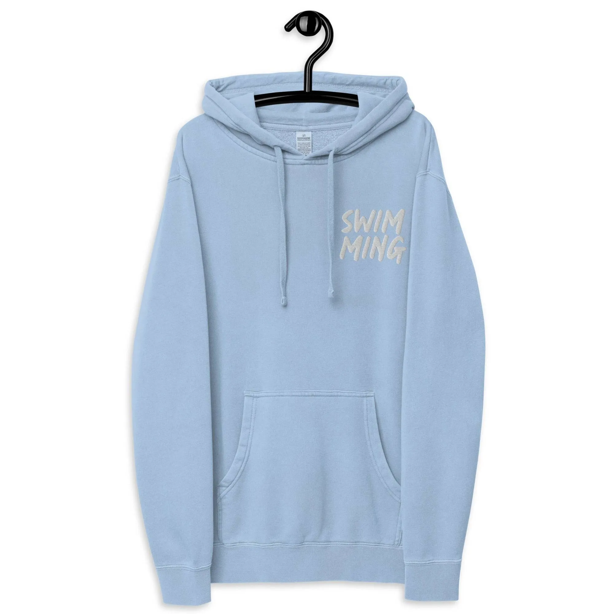 Swimming Premium Heavyweight Pigment-Dyed Embroidered Hoodie