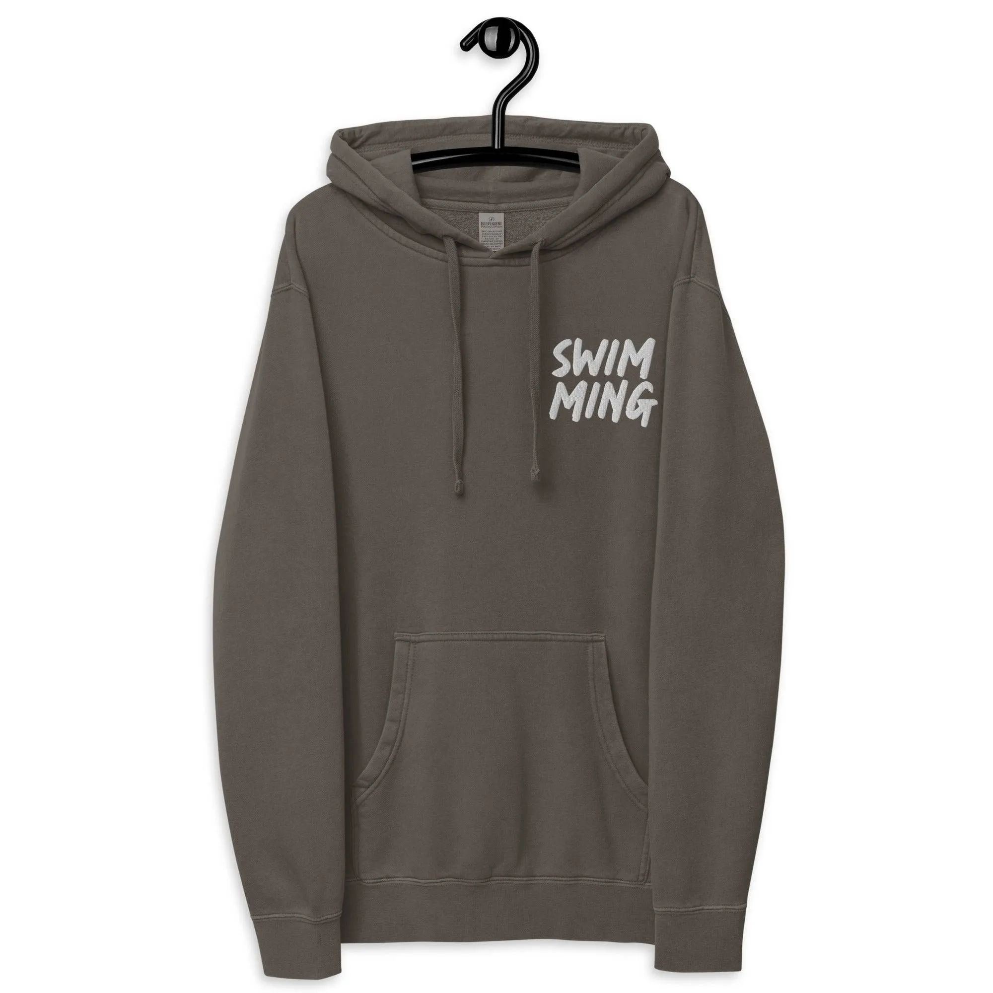 Swimming Premium Heavyweight Pigment-Dyed Embroidered Hoodie