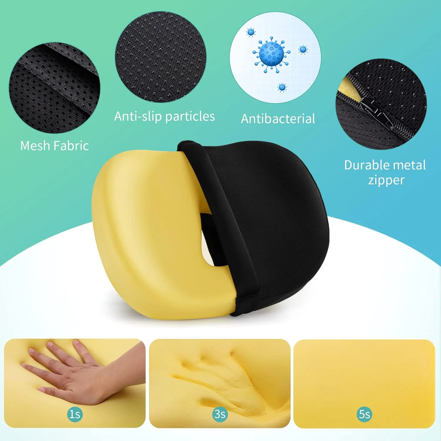 Tailbone Pain & Hemorrhoid Donut Pillow Pressure Relief Cushion for Sitting