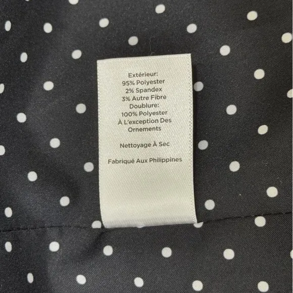 TALBOTS White &amp; Black Westport Tweed Open Front Blazer Jacket - Women’s Size 18