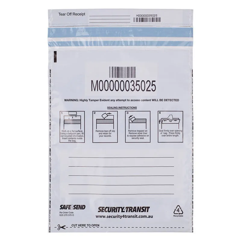 Tamper Evident Bag - Opaque - Multiple sizes