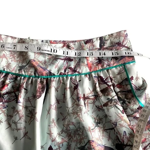 Ted Baker London Dragonfly Mini Skirt Women's Sz 2 Designer Preppy Party NWT