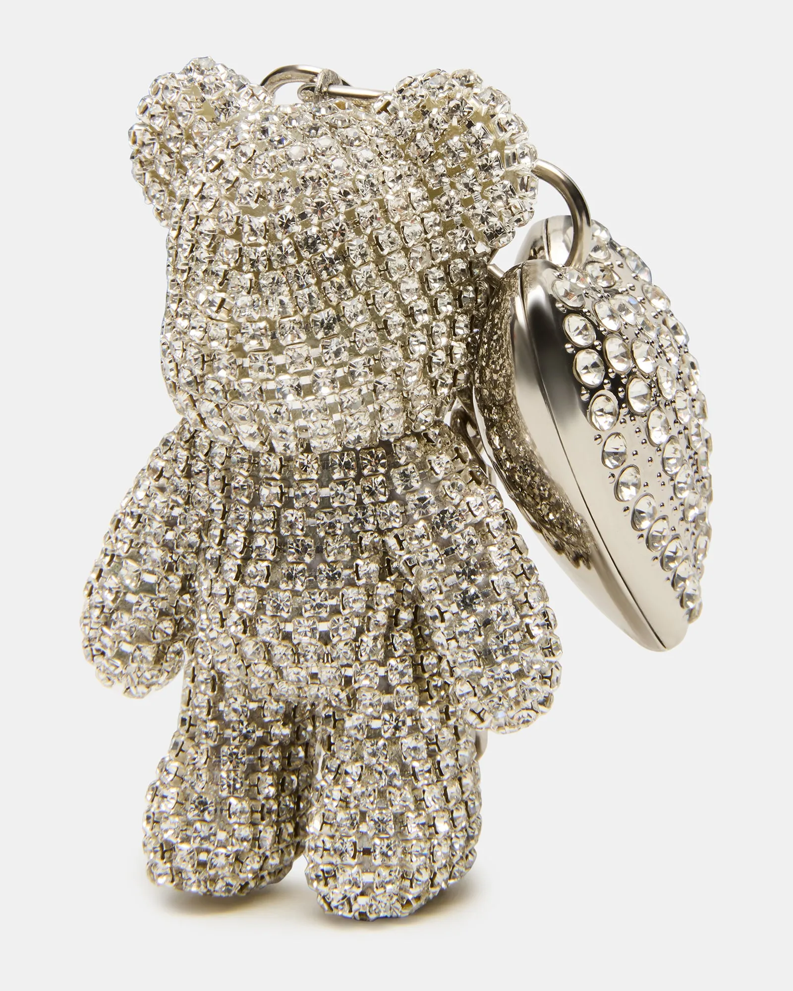 TEDDY BAG CHARM SILVER