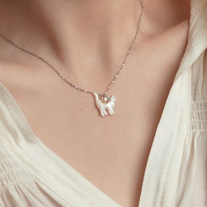 The Cat Necklace (Solid Silver)