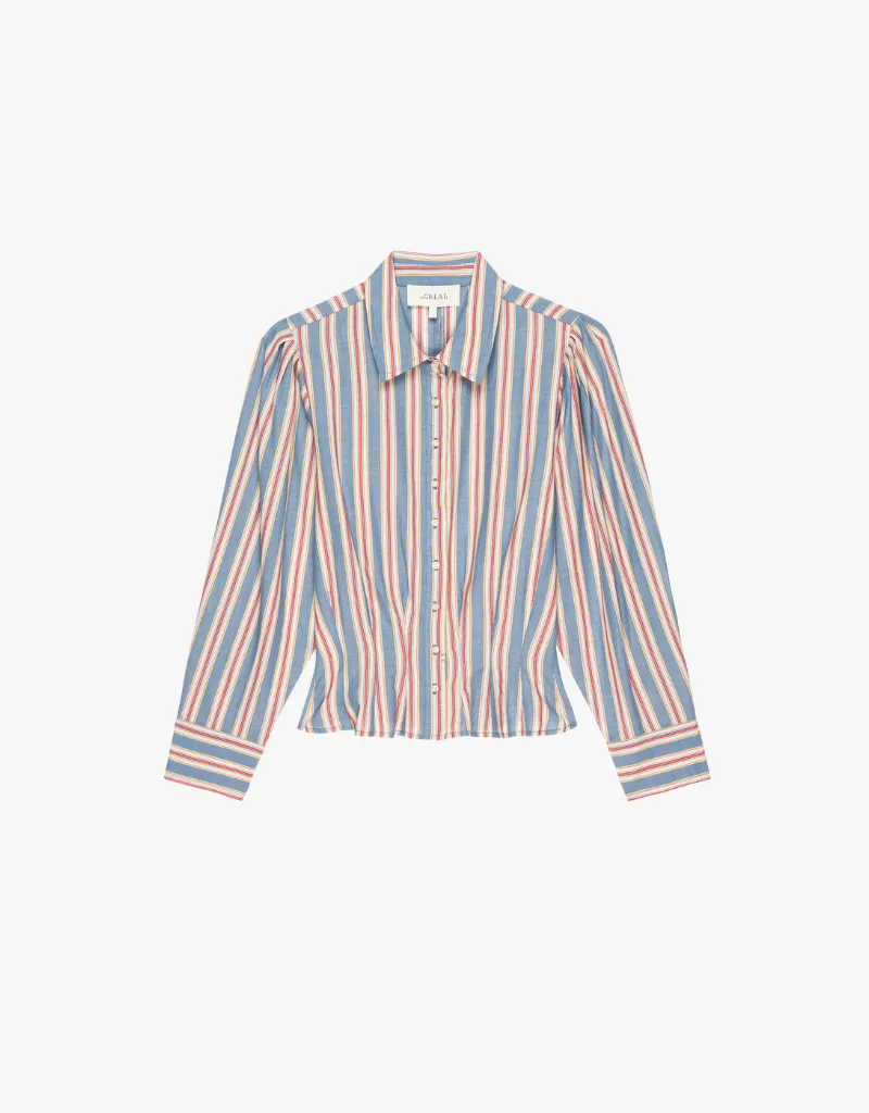 The Great The Honor Top in Blue Frontier Stripe