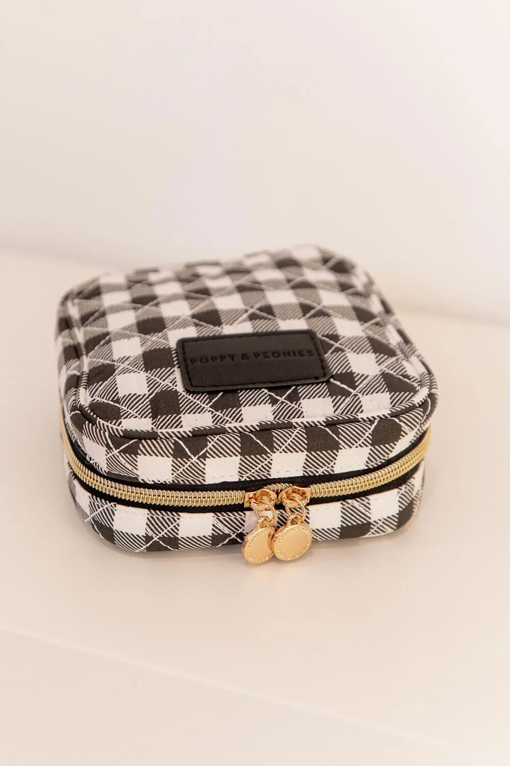 The Quilted Teched Out Case Black Gingham