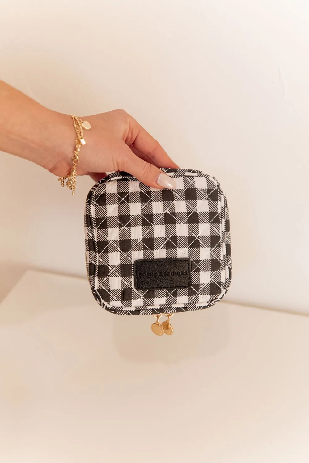 The Quilted Teched Out Case Black Gingham