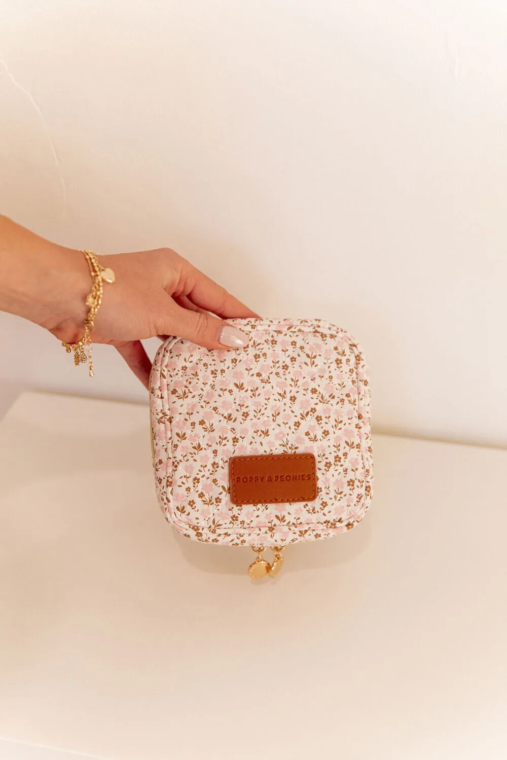 The Quilted Teched Out Case Brown Floral