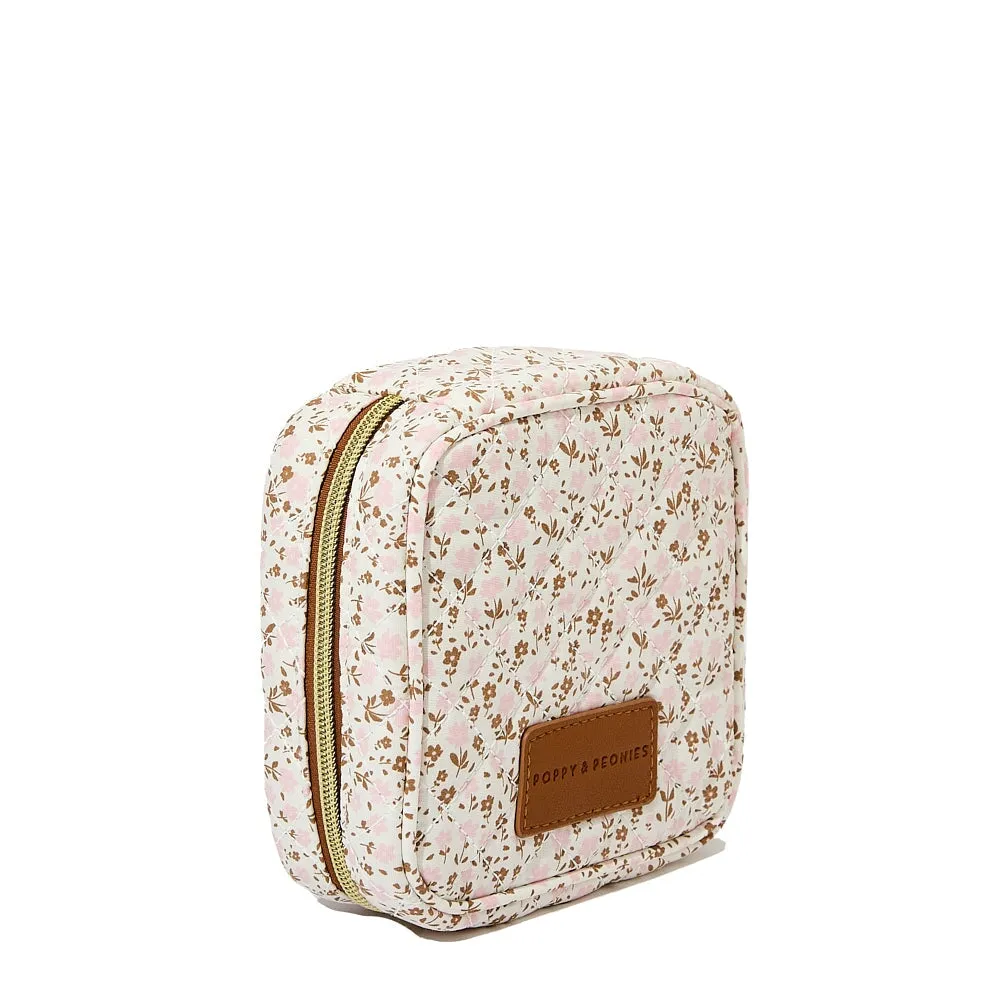 The Quilted Teched Out Case Brown Floral