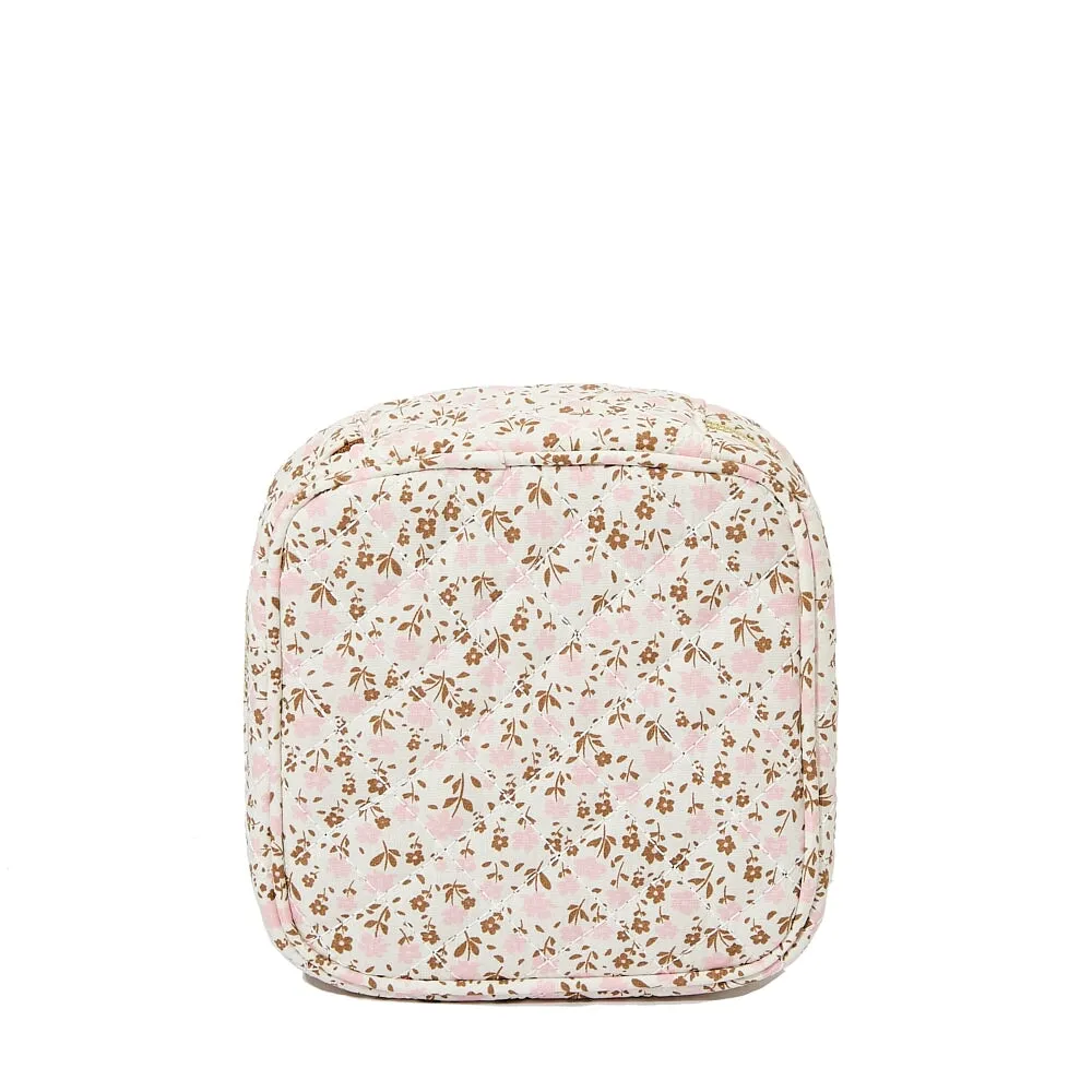 The Quilted Teched Out Case Brown Floral