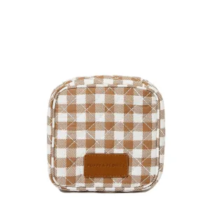 The Quilted Teched Out Case Brown Gingham