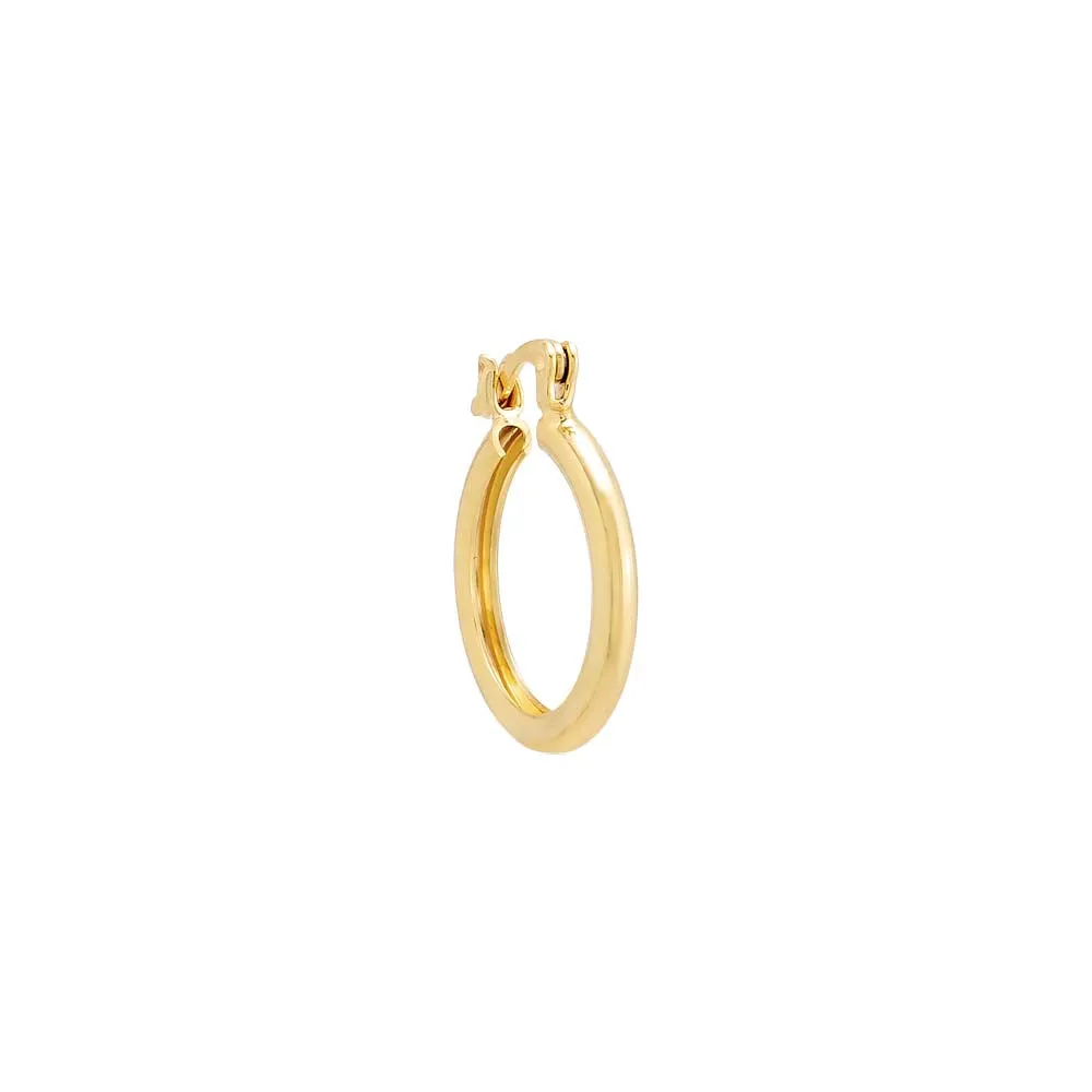 Thin Solid Tube Huggie Earring