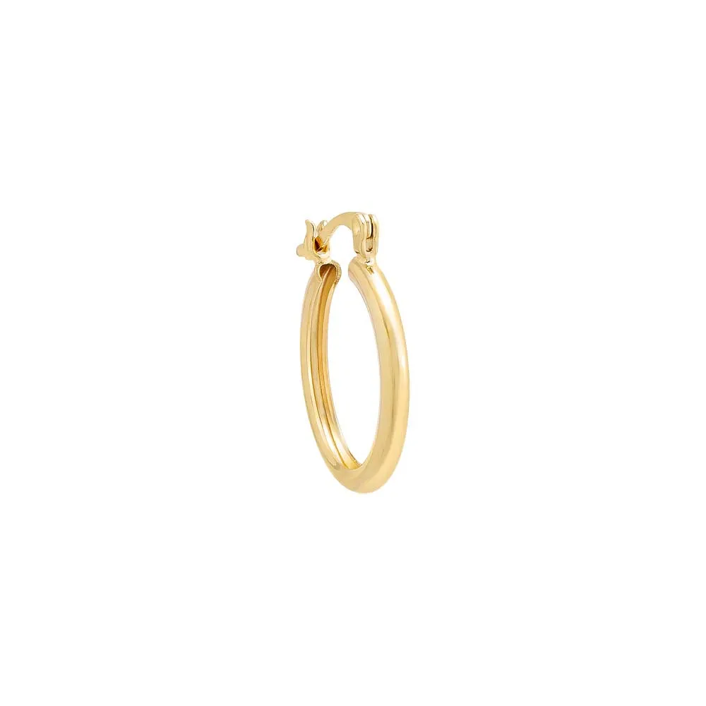 Thin Solid Tube Huggie Earring