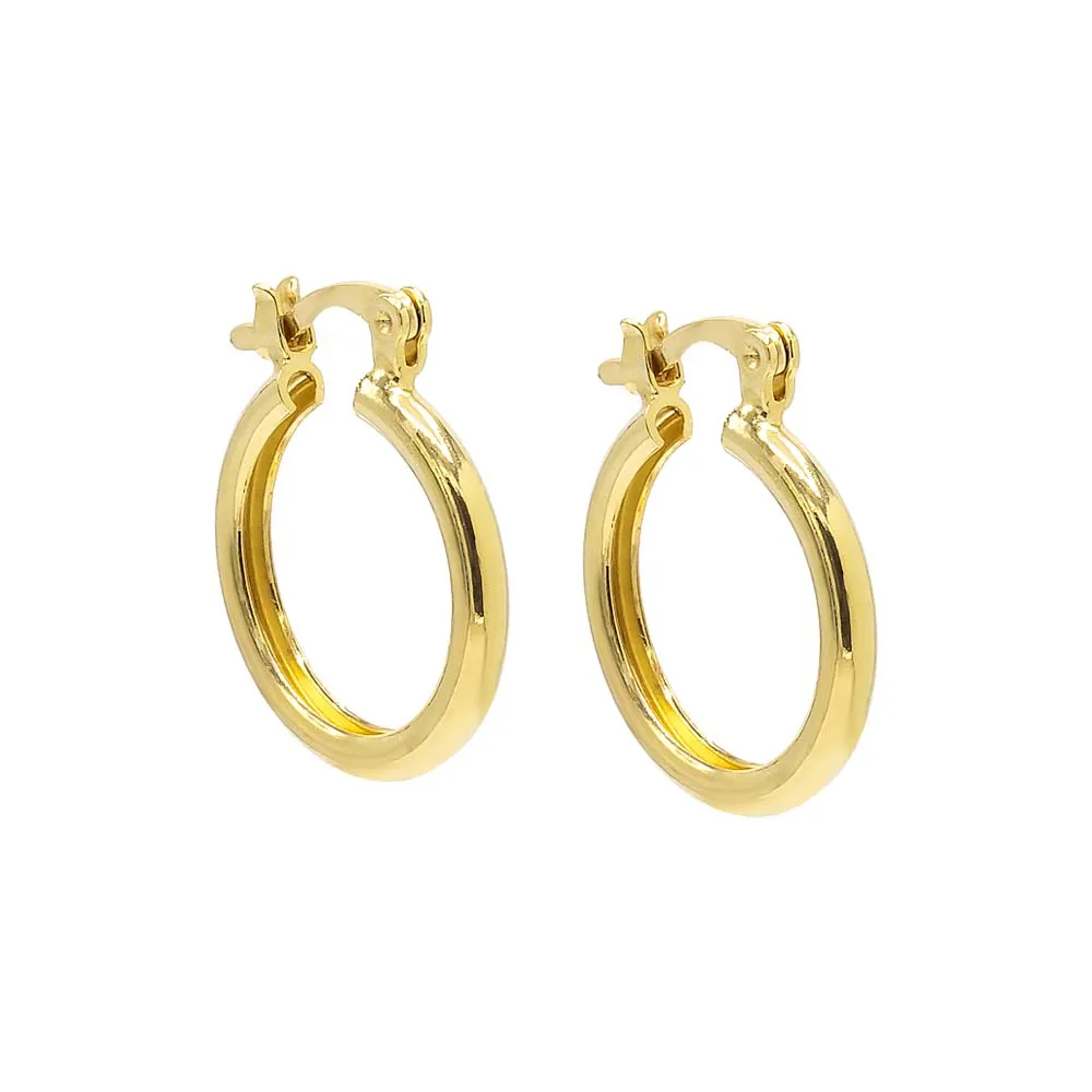 Thin Solid Tube Huggie Earring