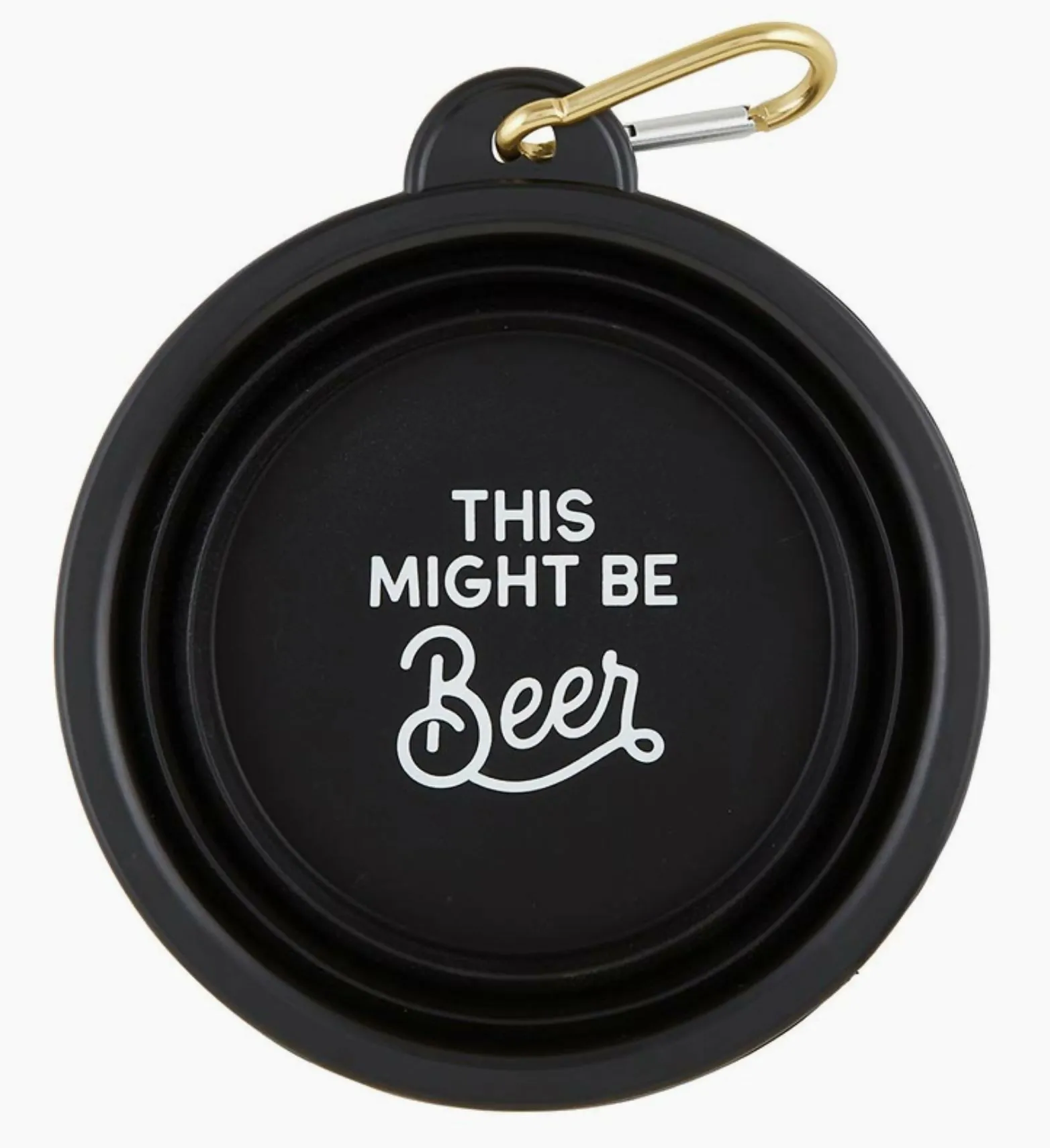 This Might Be Beer Collapsible Dog Bowl, Small