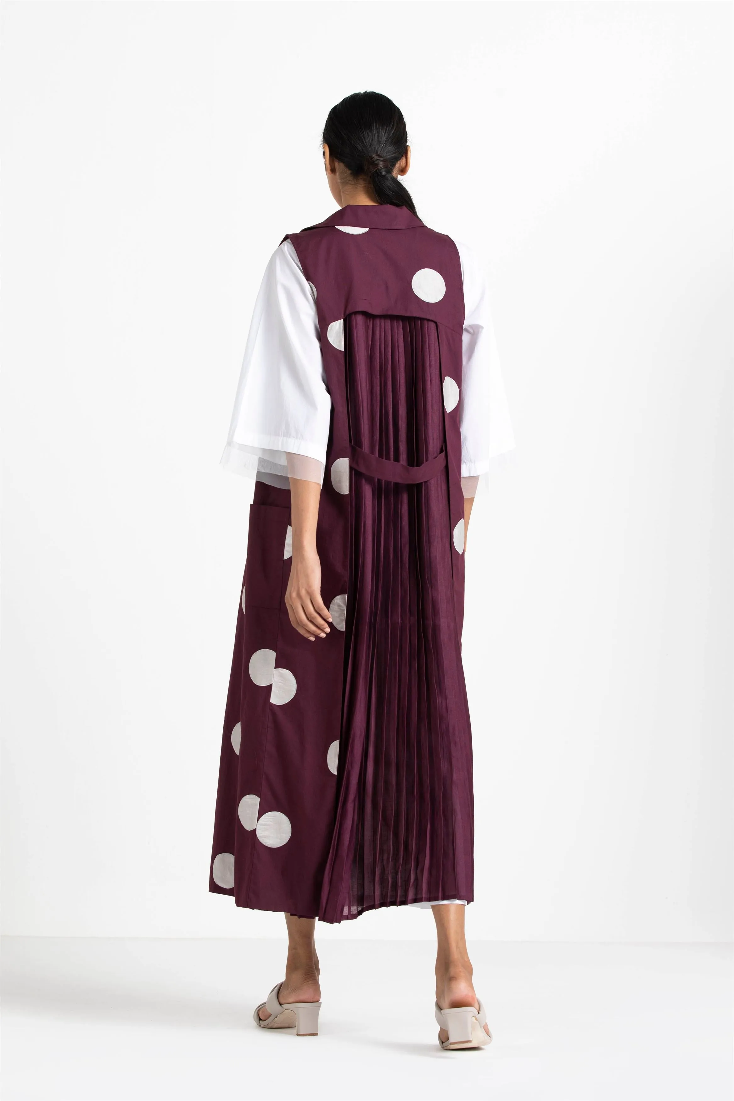 THREE   -   Back Pleat Applique Jacket Co Ord