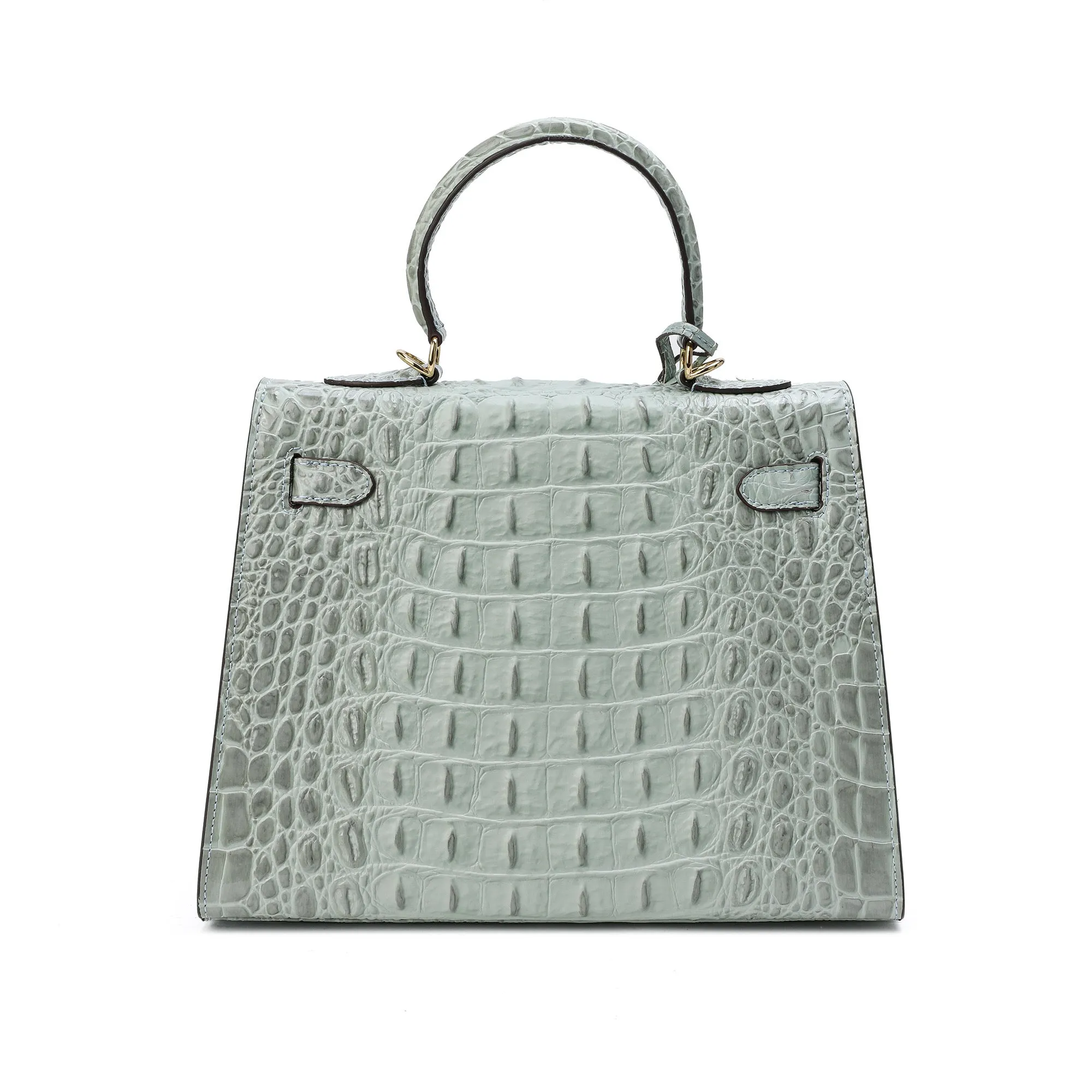 Tiffany & Fred Alligator Embossed Leather Satchel/Shoulder Bag